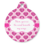 Love You Mom Round Pet ID Tag - Large