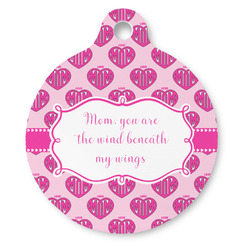 Love You Mom Round Pet ID Tag