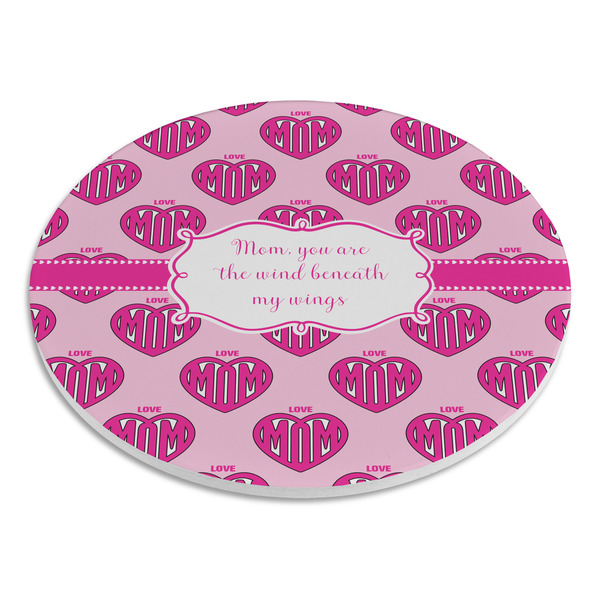 Love You Mom Round Stone Trivet - Angle View