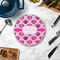 Love You Mom Round Stone Trivet - In Context View