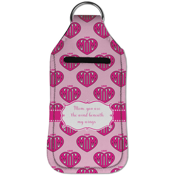 Love You Mom Sanitizer Holder Keychain - Large (Front)