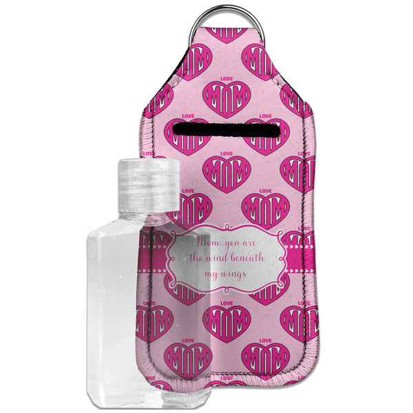 Custom Love You Mom Hand Sanitizer & Keychain Holder - Large