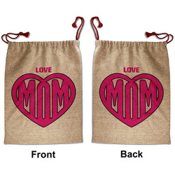 Love You Mom Santa Sack - Front & Back