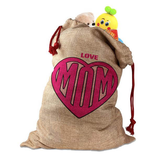 Custom Love You Mom Santa Sack