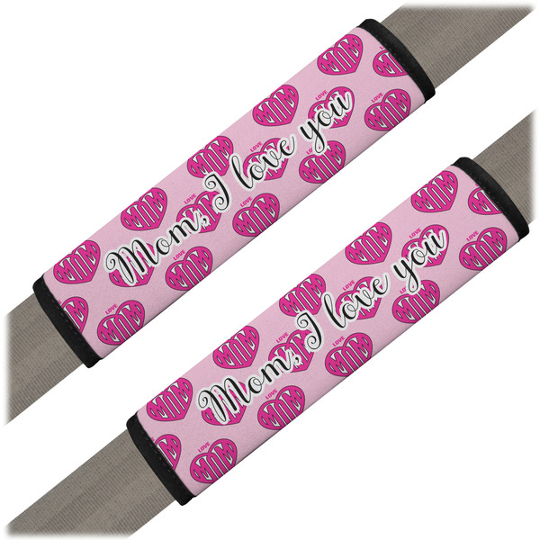 Custom Love You Mom Seat Belt Covers (Set of 2)