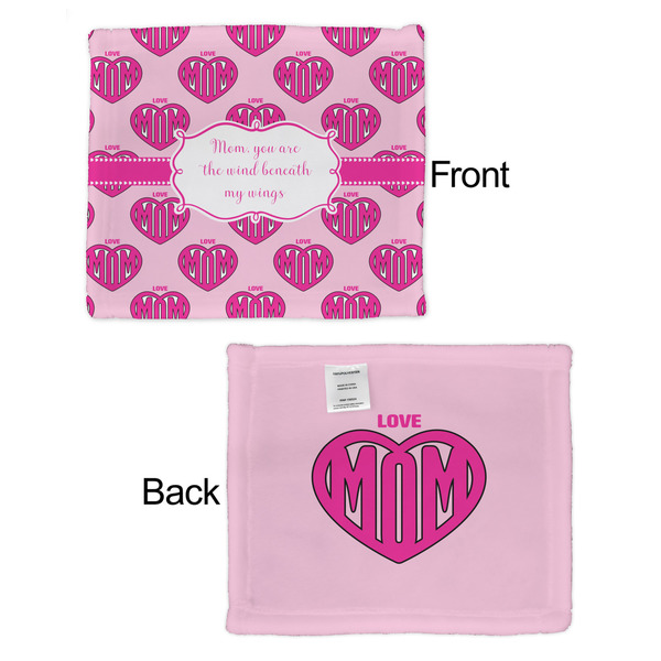 Love You Mom Security Blanket - Front & Back View