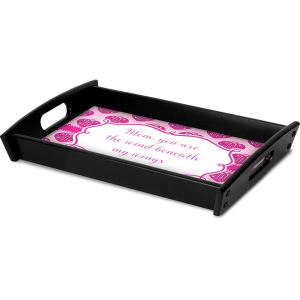 Love You Mom Serving Tray Black - Corner