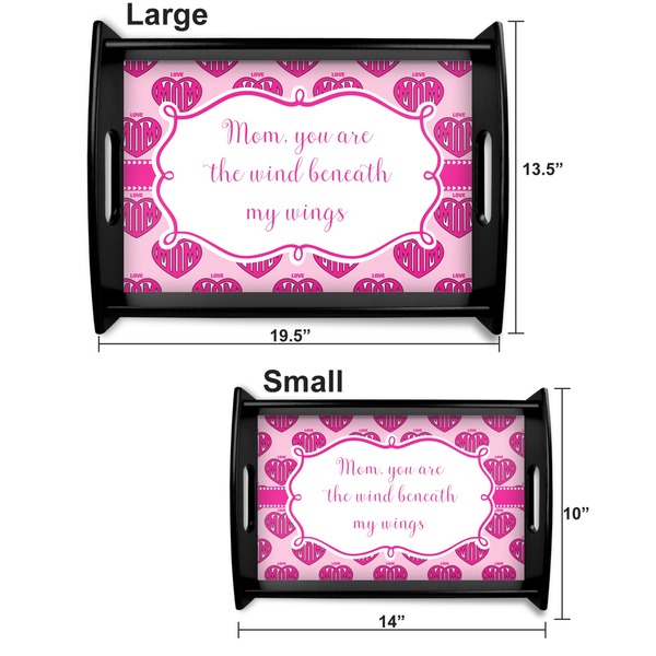 Love You Mom Serving Tray Black Sizes