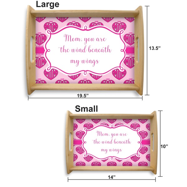 Love You Mom Serving Tray Wood Sizes
