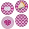 Love You Mom Set of 4 Glass Appetizer / Dessert Plate 8"