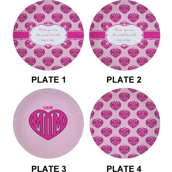 Love You Mom Set of Appetizer / Dessert Plates (Approval)