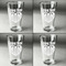 Love You Mom Set of Four Engraved Beer Glasses - Individual View