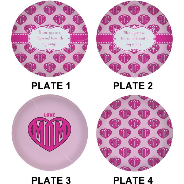 Love You Mom Set of Lunch / Dinner Plates (Approval)