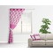Love You Mom Sheer Curtain With Window and Rod - in Room Matching Pillow