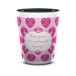 Love You Mom Ceramic Shot Glass - 1.5 oz - Two Tone - Set of 4