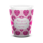Love You Mom Ceramic Shot Glass - 1.5 oz - White - Single