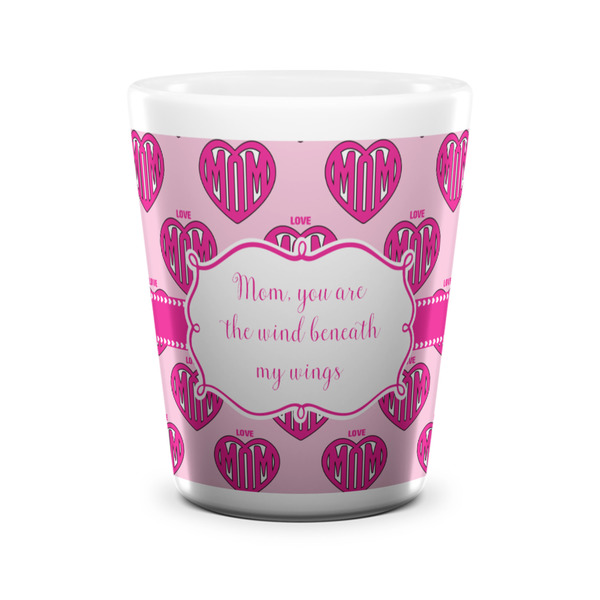 Love You Mom Shot Glass - White - FRONT