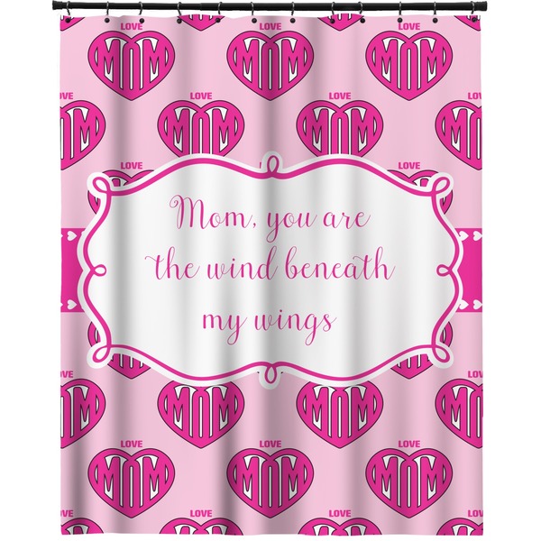 Custom Love You Mom Extra Long Shower Curtain - 70"x84"