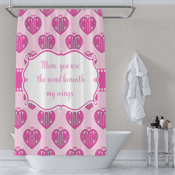 Love You Mom Shower Curtain Lifestyle