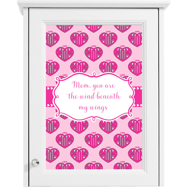 Love You Mom Single White Cabinet Decal