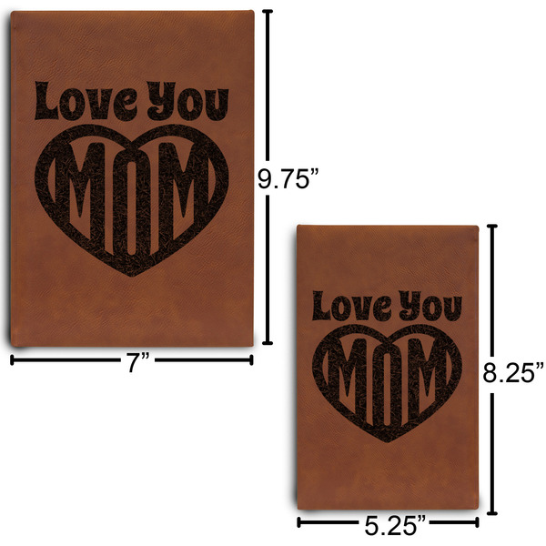 Love You Mom Sketch Book Size Comparison w/ Dimension