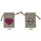 Love You Mom Small Burlap Gift Bag - Front & Back