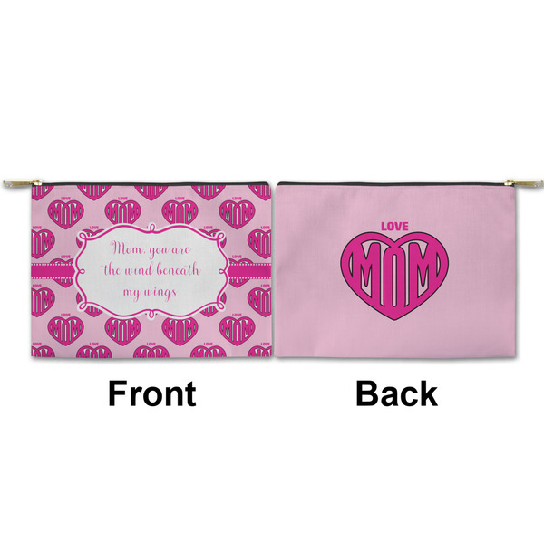 Love You Mom Small Zipper Pouch Approval (Front and Back)