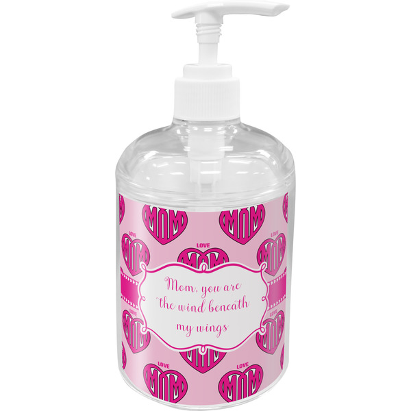 Custom Love You Mom Acrylic Soap & Lotion Bottle