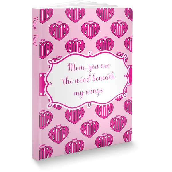 Custom Love You Mom Softbound Notebook - 7.25" x 10"