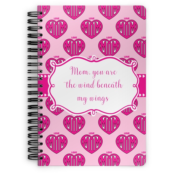 Custom Love You Mom Spiral Notebook - 7x10