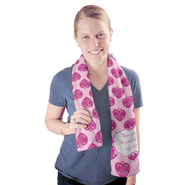 Love You Mom Sport Towel - Exercise use - Model