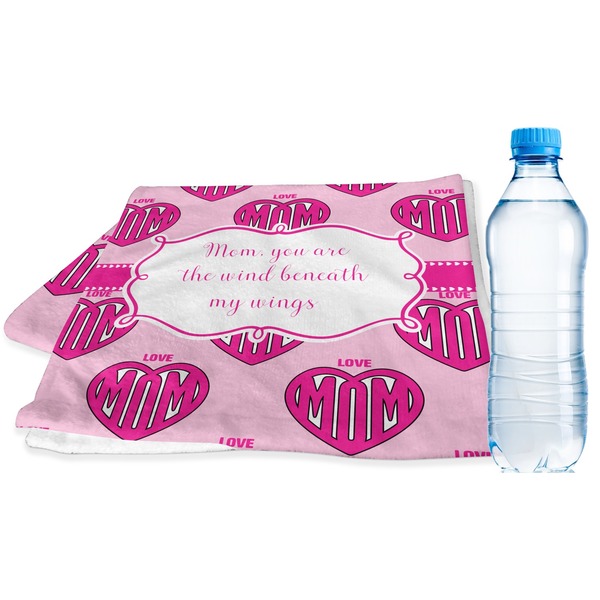 Custom Love You Mom Sports & Fitness Towel