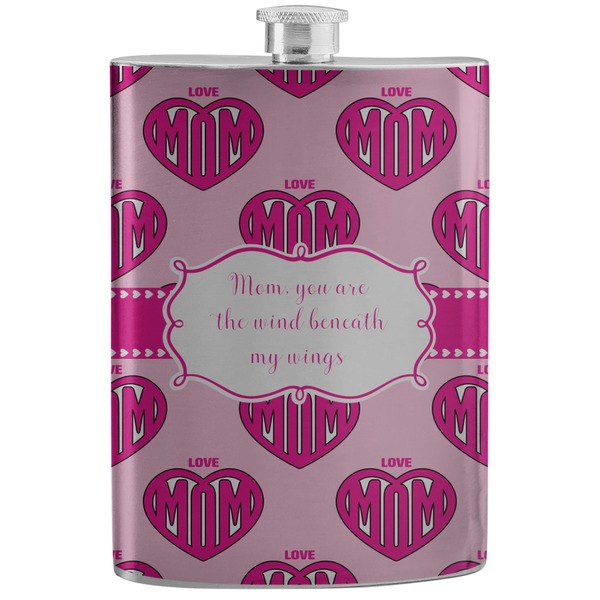 Custom Love You Mom Stainless Steel Flask