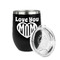 Love You Mom Stainless Wine Tumblers - Black - Double Sided - Alt View