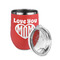 Love You Mom Stainless Wine Tumblers - Coral - Double Sided - Alt View