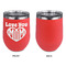 Love You Mom Stainless Wine Tumblers - Coral - Single Sided - Approval