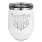 Love You Mom Stainless Wine Tumblers - White - Double Sided - Front
