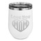 Love You Mom Stainless Wine Tumblers - White - Single Sided - Front