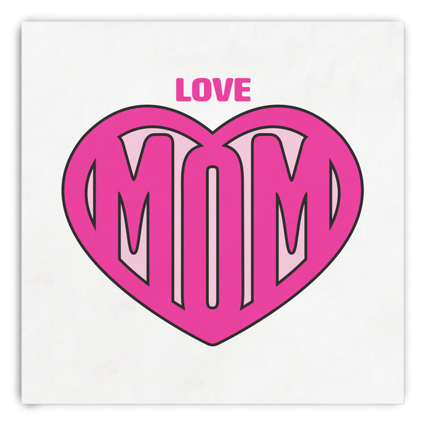 Custom Love You Mom Paper Dinner Napkins