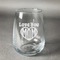 Love You Mom Stemless Wine Glass - Engraved