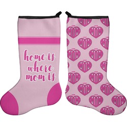 Love You Mom Holiday Stocking - Double-Sided - Neoprene
