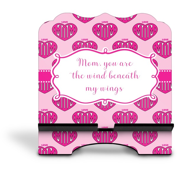 Love You Mom Stylized Tablet Stand - Front without iPad