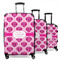 Love You Mom 3 Piece Luggage Set - 20" Carry On, 24" Medium Checked, 28" Large Checked