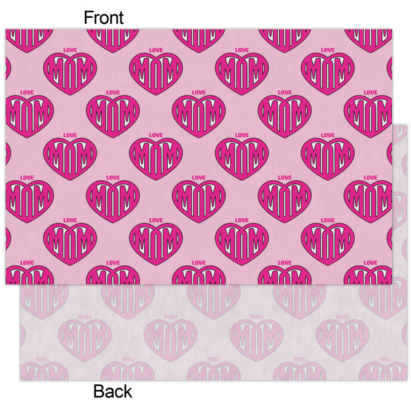 Love You Mom Tissue Paper - Heavyweight - XL - Front & Back