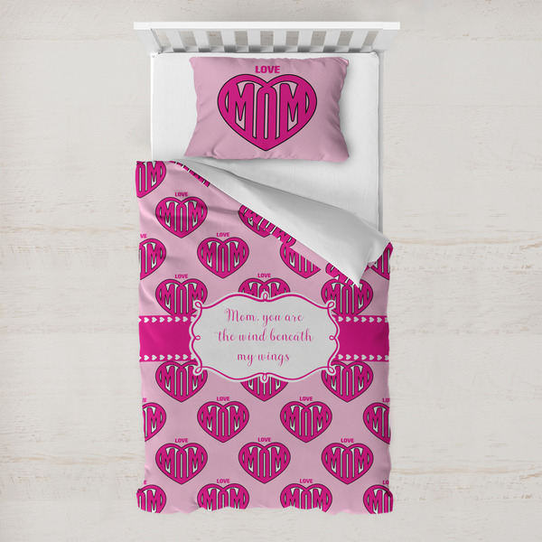 Custom Love You Mom Toddler Bedding