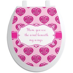 Love You Mom Toilet Seat Decal - Round
