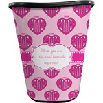 Love You Mom Waste Basket - Single Sided (Black)
