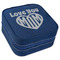 Love You Mom Travel Jewelry Boxes - Leather - Navy Blue - Angled View