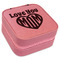 Love You Mom Travel Jewelry Boxes - Leather - Pink - Angled View
