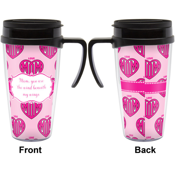 Love You Mom Travel Mug with Black Handle - Approval